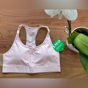 NWT - Pact Chalk Pink Organic Cotton Double Scoop Wireless Bra - Size Medium